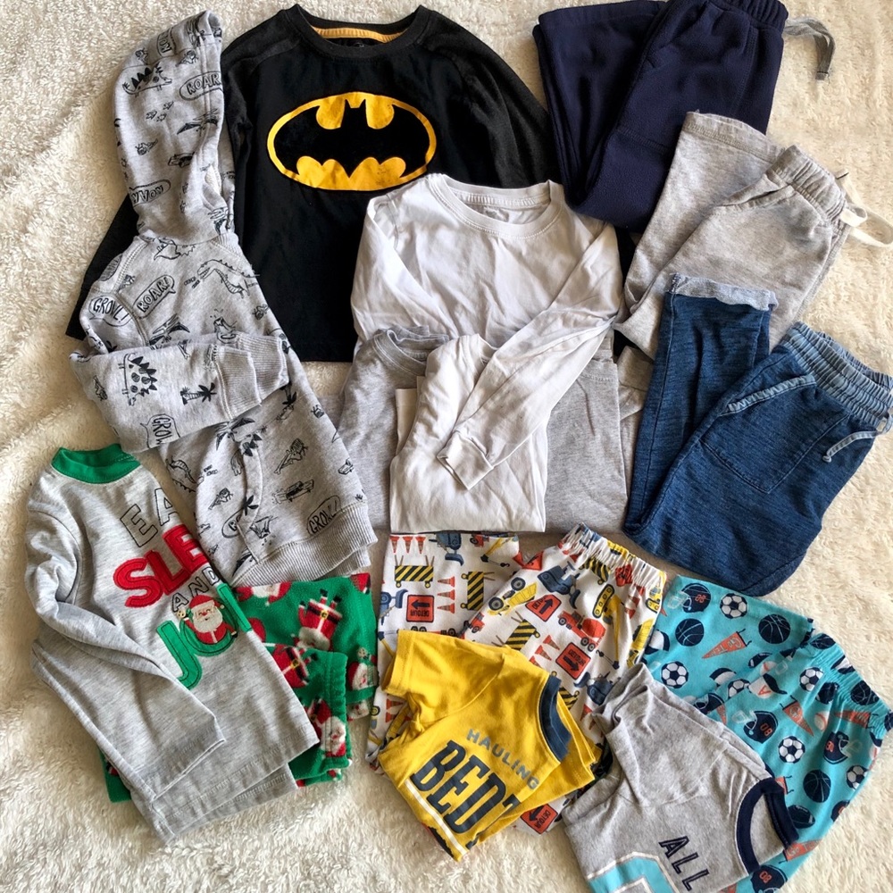 Bundle of 4T Boys Fall Clothes & PJs